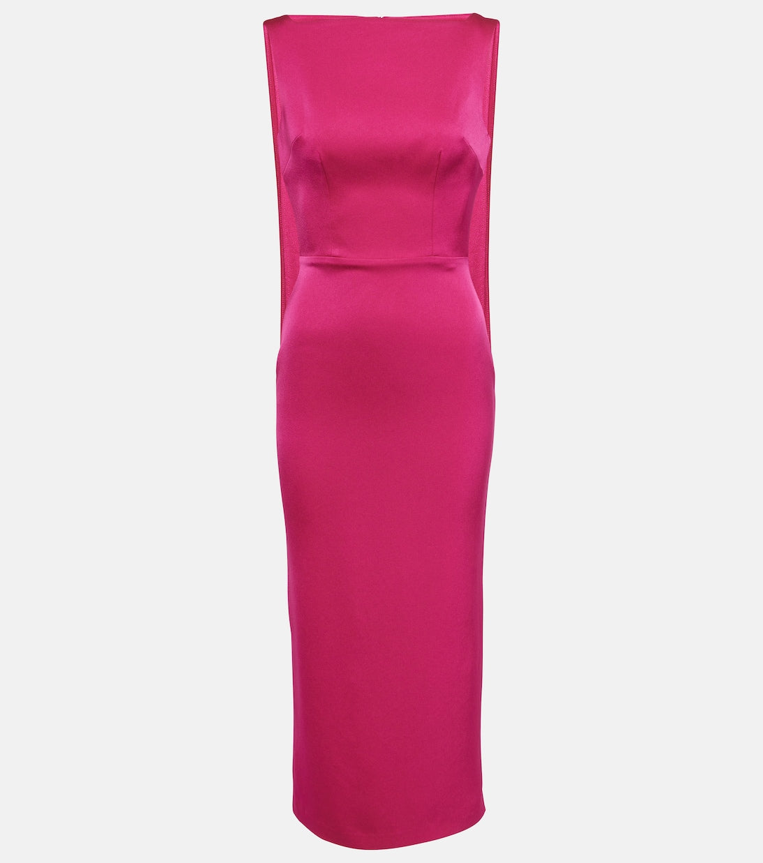 Alex Perry Draped Satin Crepe Midi Dress, Pink