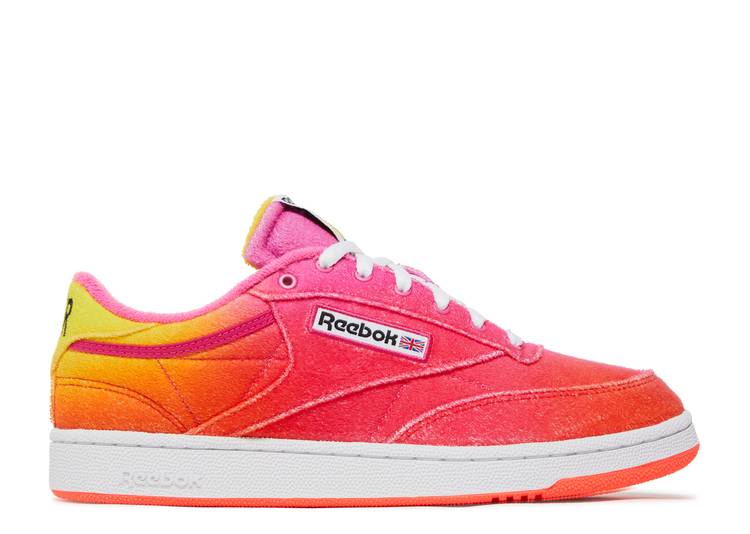 حذاء رياضي Reebok DANIEL MOON X CLUB C 85 'ATOMIC PINK ALERT YELLOW' باللون الوردي