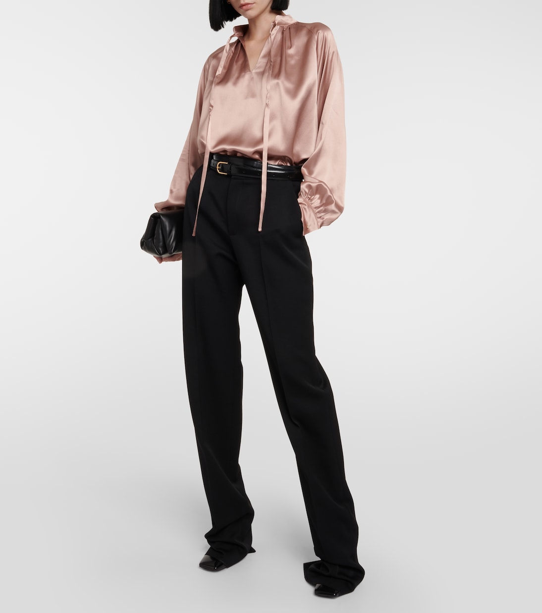 Max Mara silk satin tamigi blouse, pink