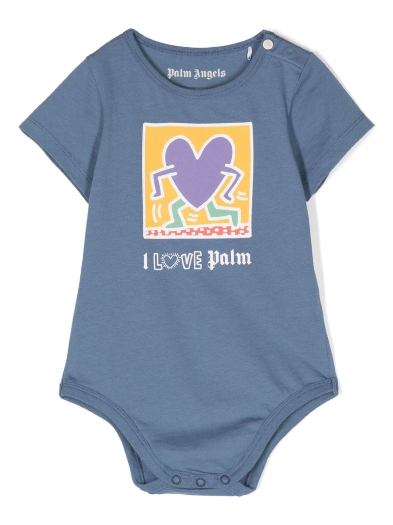 Palm Angels Kids bodysuit collaboration with Keith Haring, blue