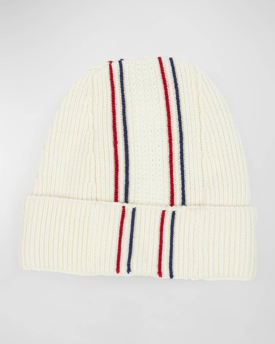 Men's ribbed hat with tipping Moncler