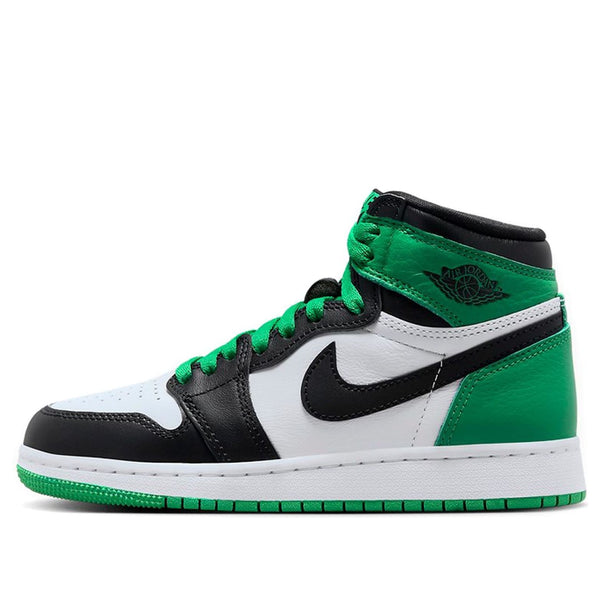 حذاء رياضي (GS) Air Jordan 1 Retro High OG 'Lucky Green'، أبيض