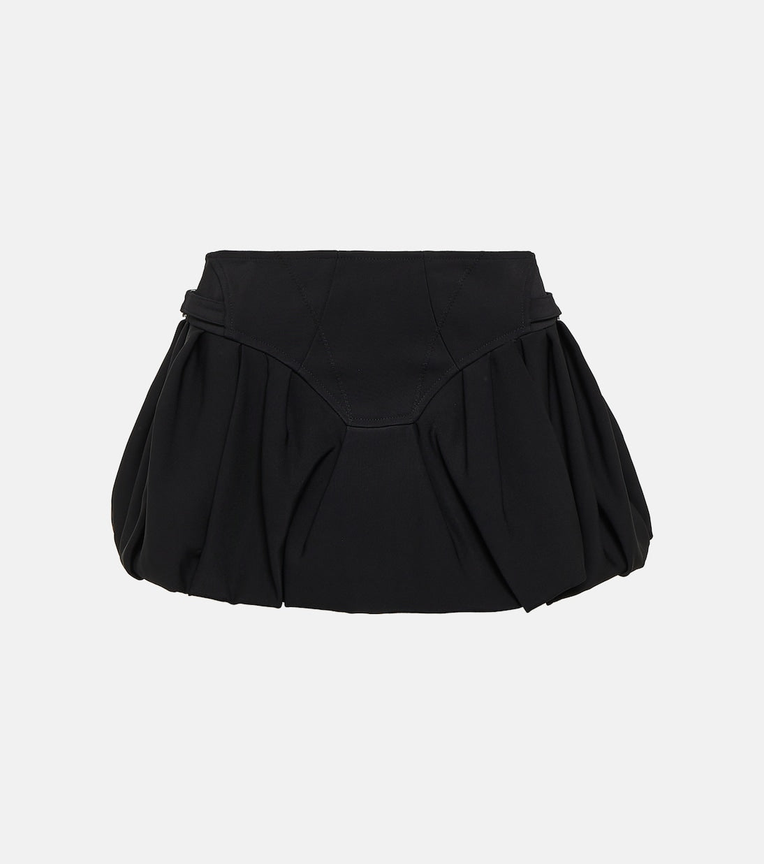 Mugler crepe miniskirt, black