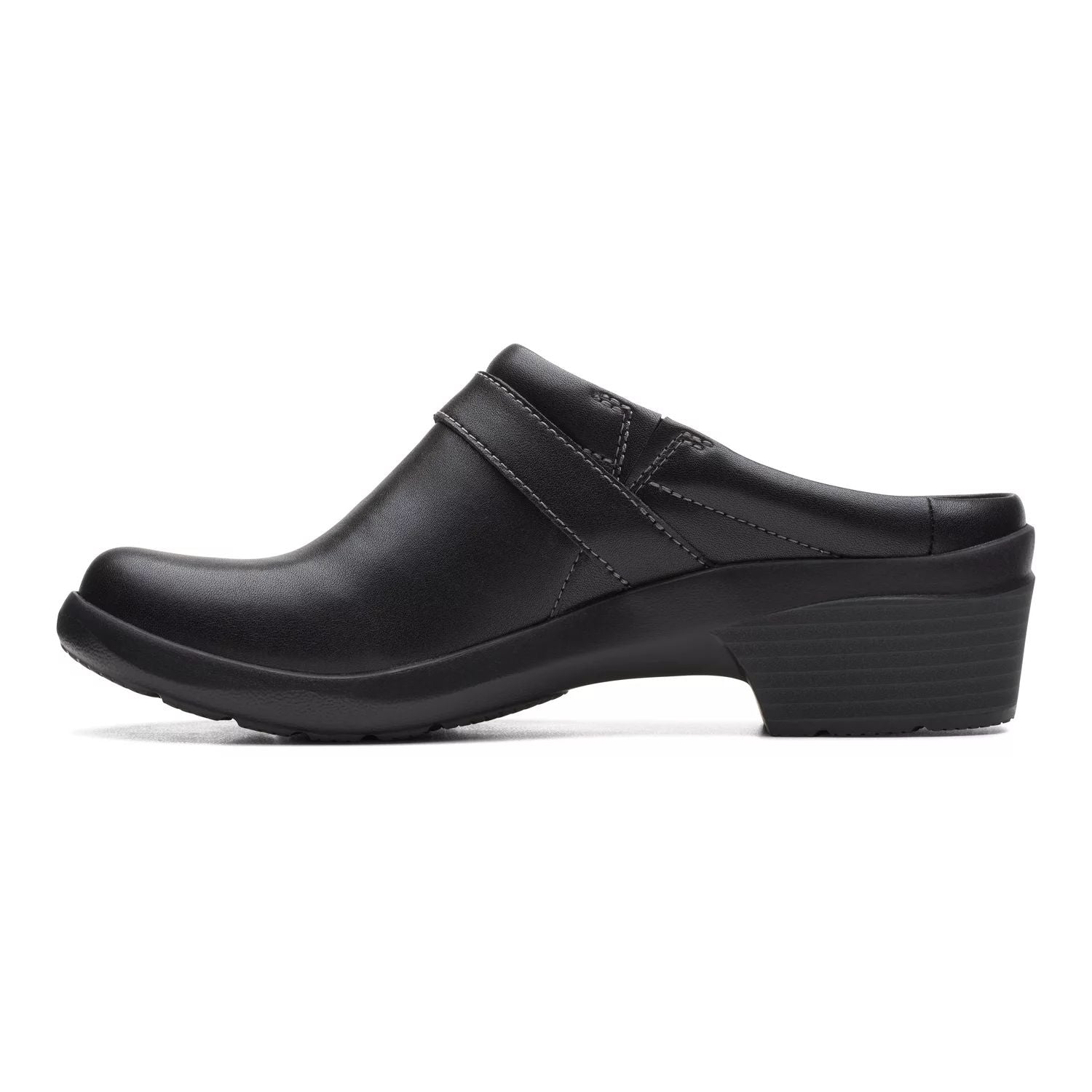 Clarks Angie Mist Clarks Women's Leather Clogs, Black