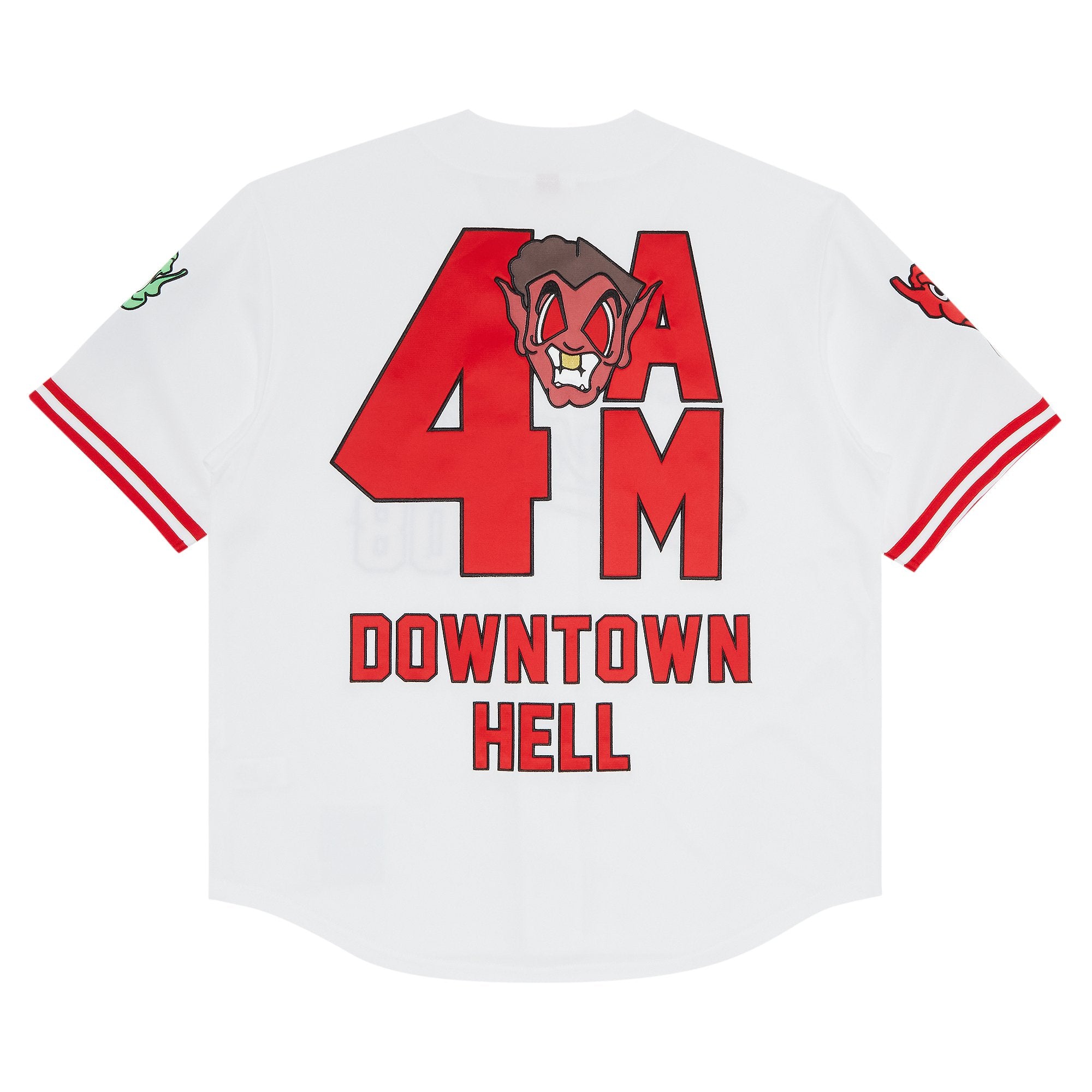 Supreme x Mitchell & Ness Downtown Hell Baseball Jersey - White