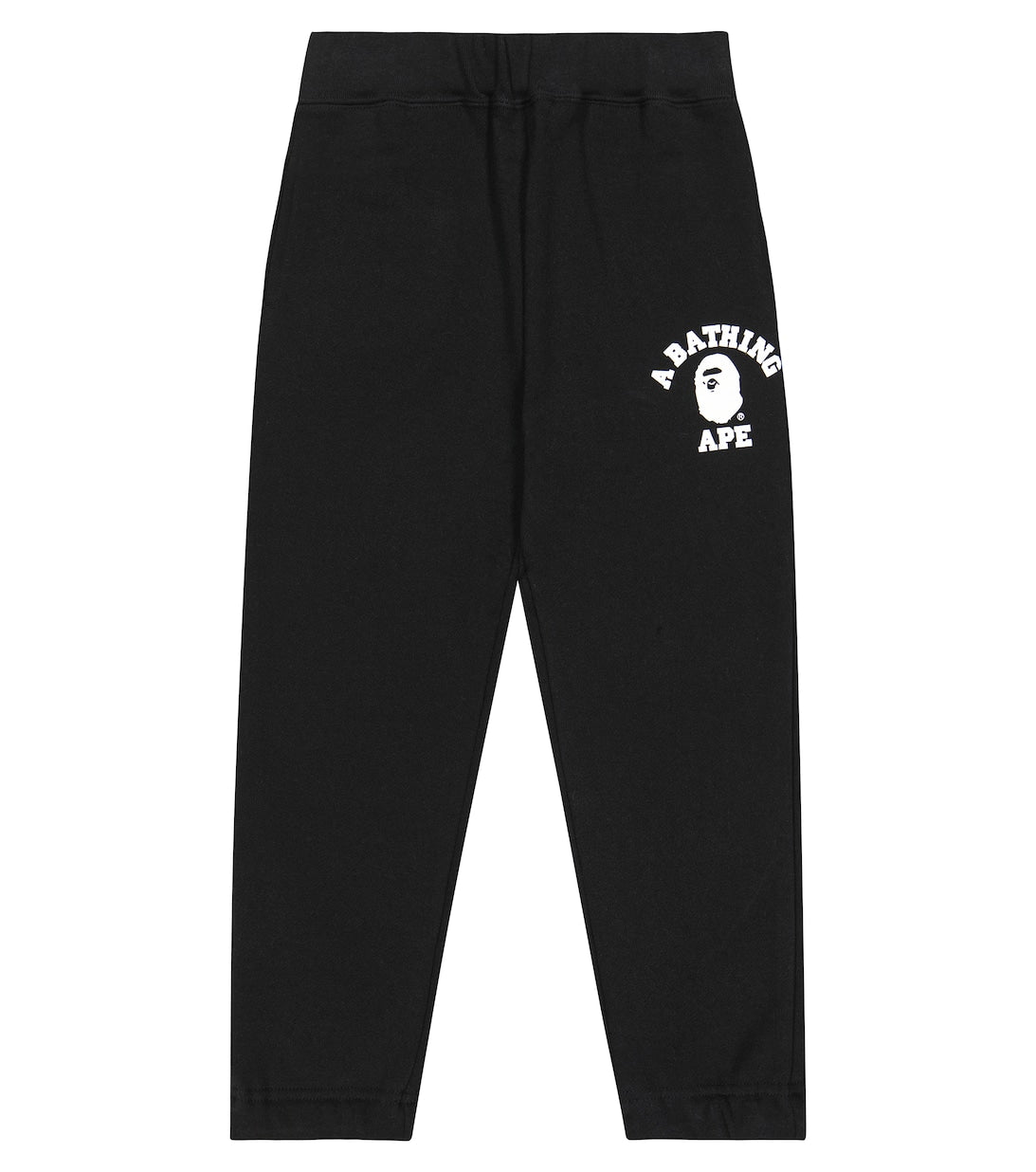 BAPE Cotton Jersey College Sweatpants, Black