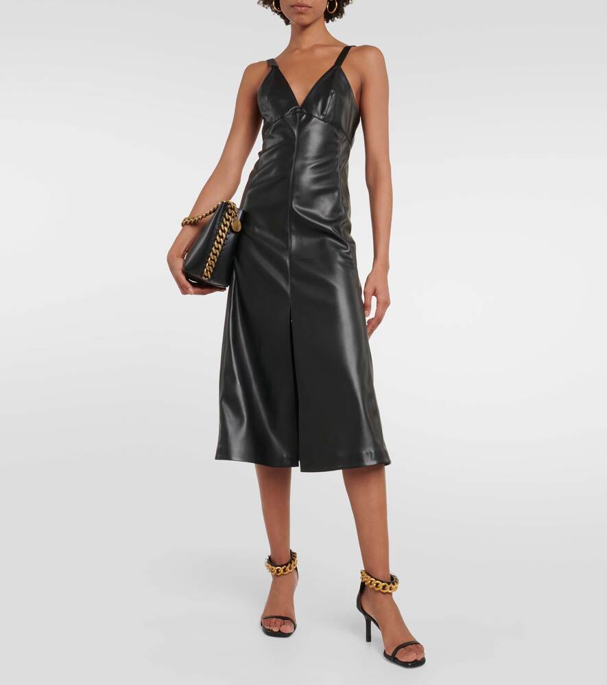 Faux leather slip dress STELLA MCCARTNEY, black