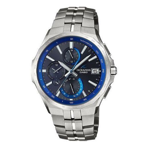 Casio Fashion Business Steel Strap Analog Watch 'Ocean Blue Silver', blue