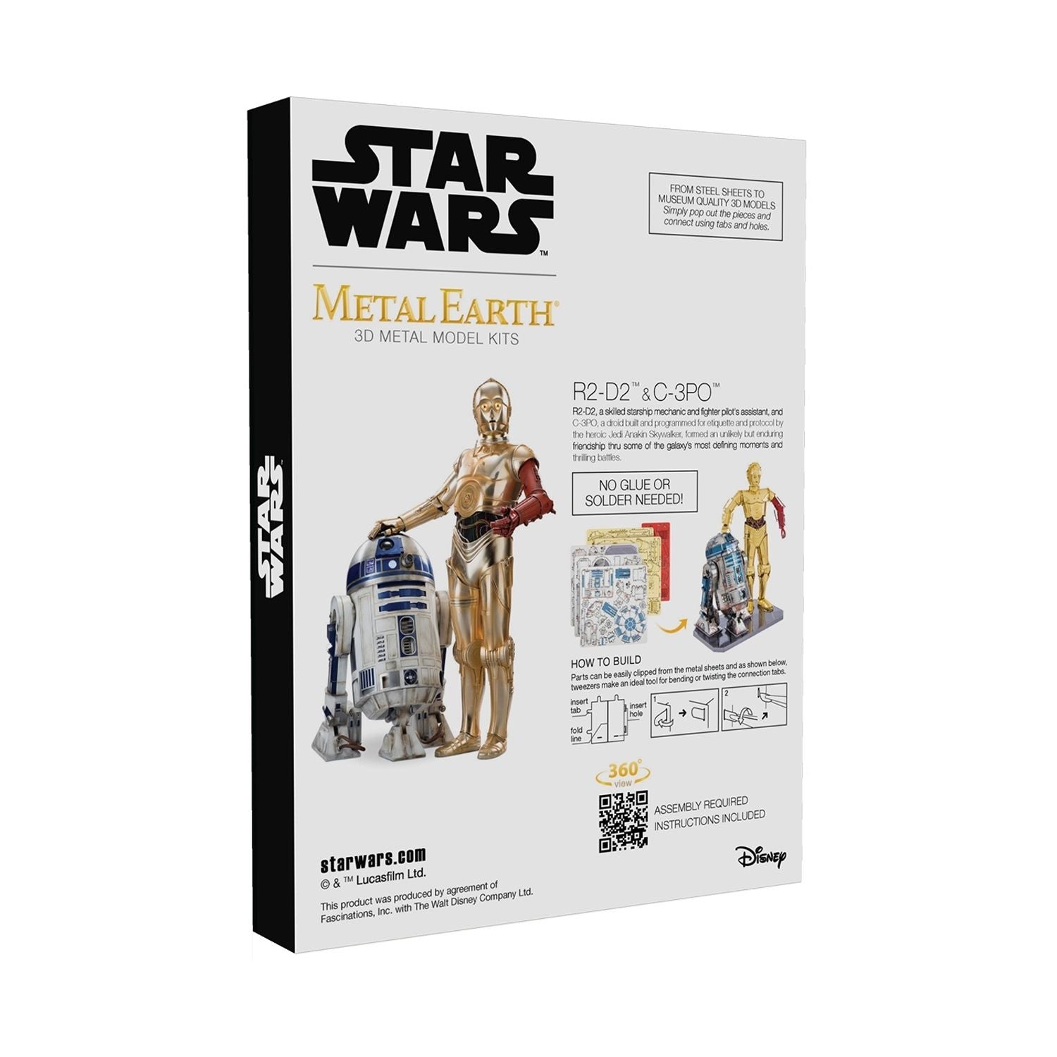 Fascinations Metal Earth 3D Metal Model Set - Star Wars R2-D2 and C-3PO Fascinations Box Set