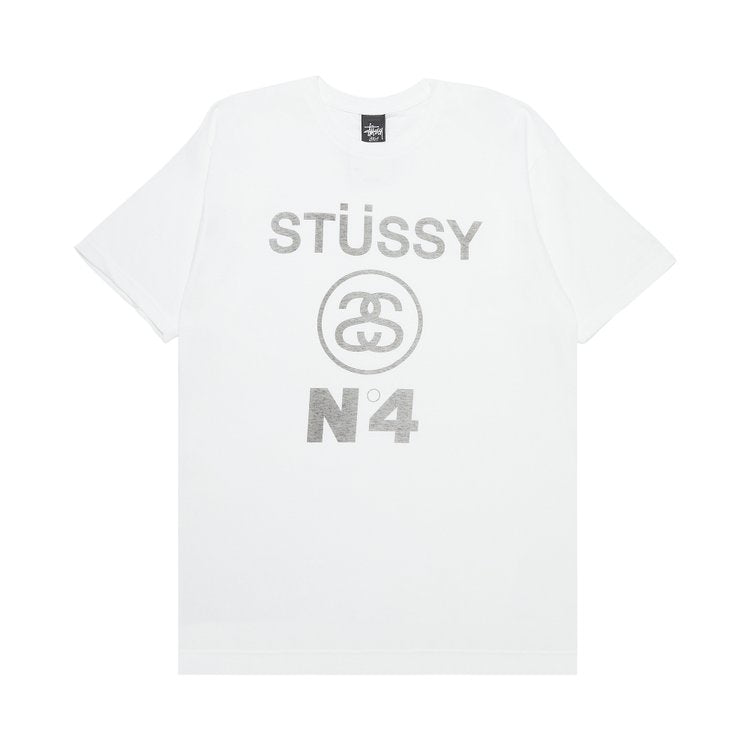 تي شيرت Stussy رقم 4 "أبيض"، أبيض