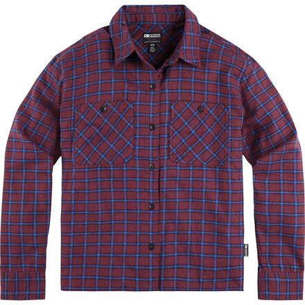 Women's Lightweight Feedback Flannel Shirt Outdoor Research, Kalamata Plaid