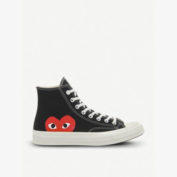 Comme des Garçons PLAY x Converse canvas high top sneakers Comme des Garçons, black