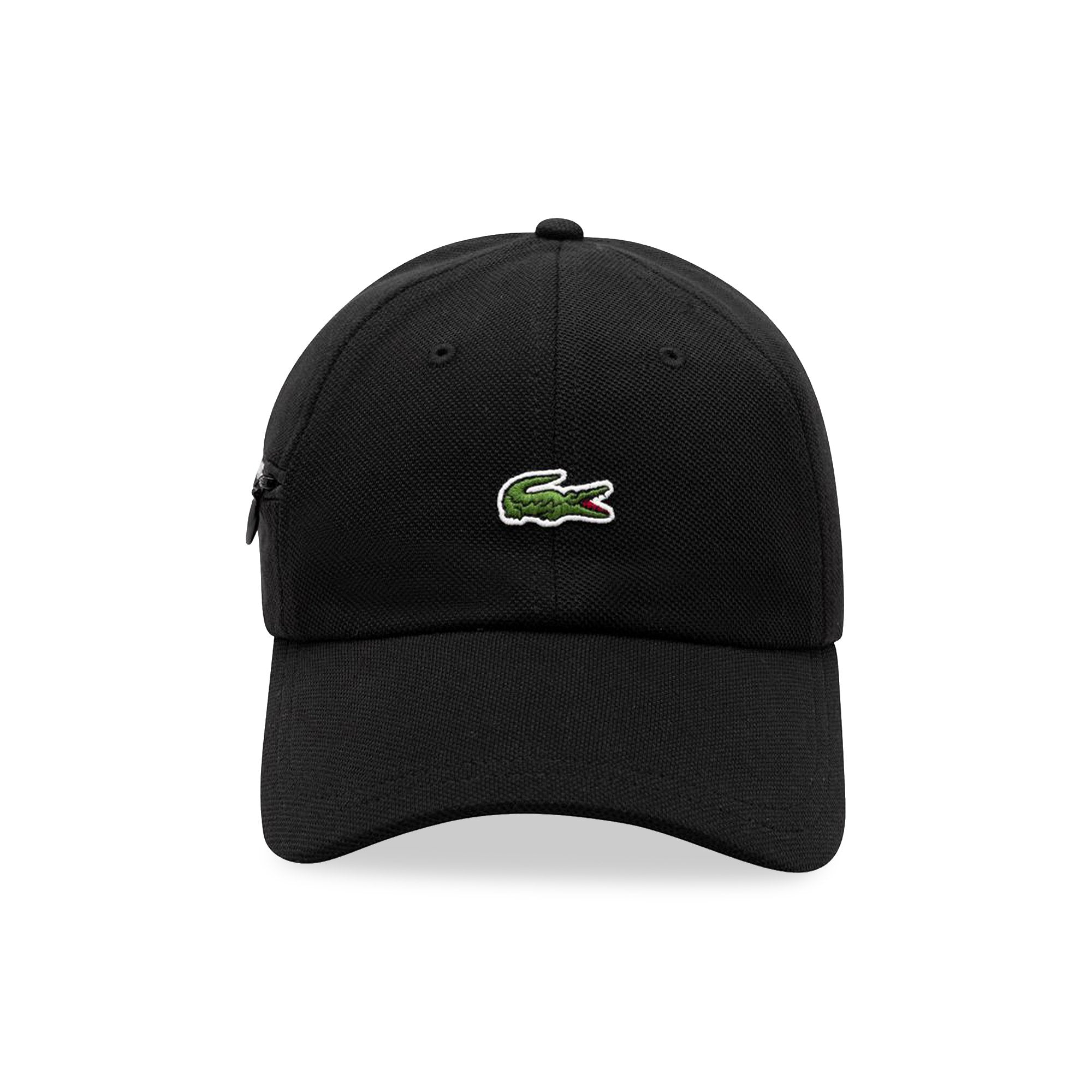 Supreme x Lacoste Pique 6 Panel Cap Black