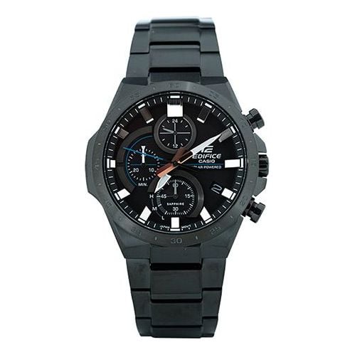 Casio Edifice Classic Solar Powered Analog Watch 'Black Sapphire Crystal', black