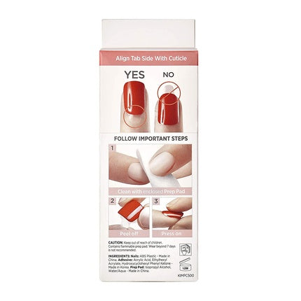 أظافر قصيرة مربعة من Impress Press-On Manicure Kill Heels بتقنية Purefit - 30 أظافر من مجموعة Kiss