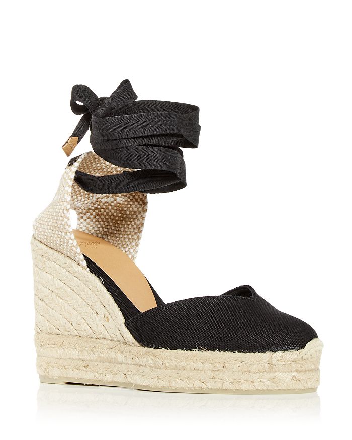 Castañer Women's Chiara Wedge Tie Ankle Espadrille Sandals