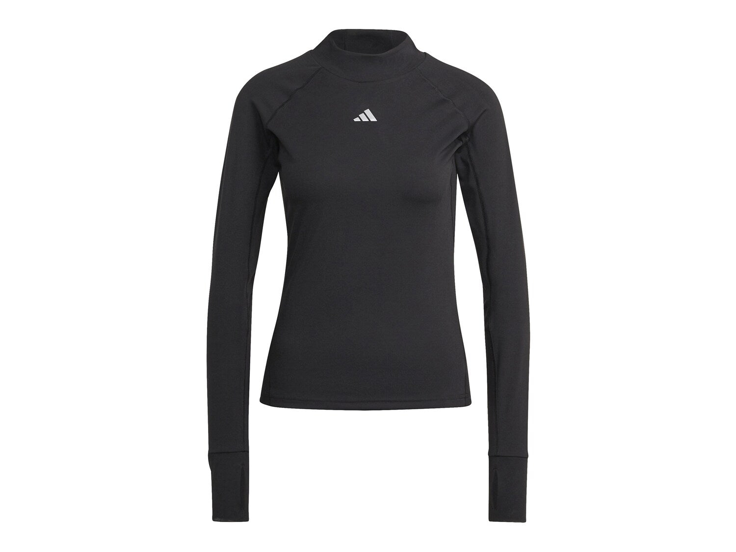 قميص Adidas Techfit Warm Training بأكمام طويلة، أسود