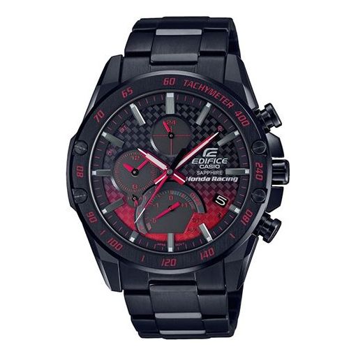 Watch CASIO EDIFICE Series Classic Men'sWatches Men's Black Stainless Steel Strap Mens Red/Black Analog, red