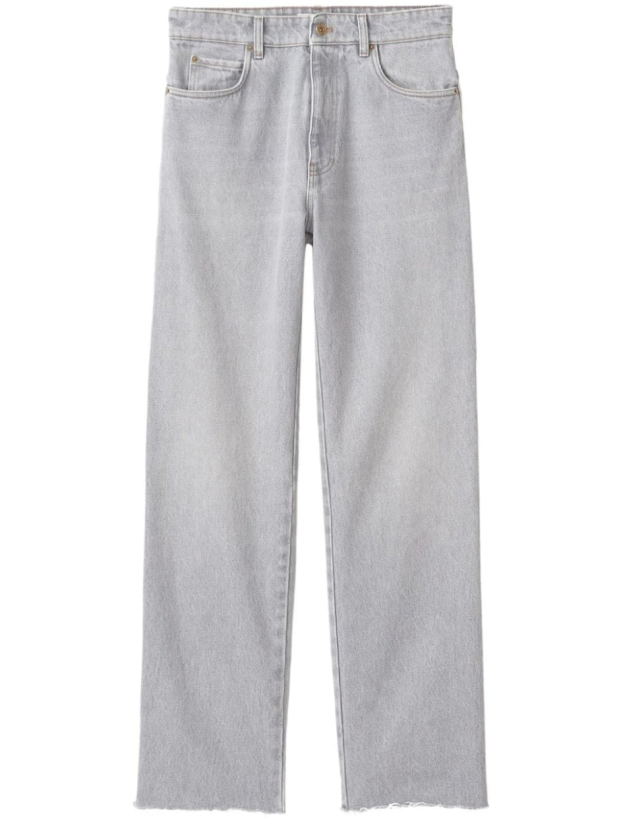 Miu Miu straight mid rise jeans, gray