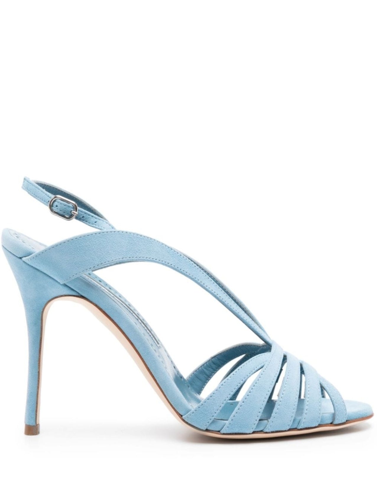 Manolo Blahnik Sardina 110 Sandals, Blue