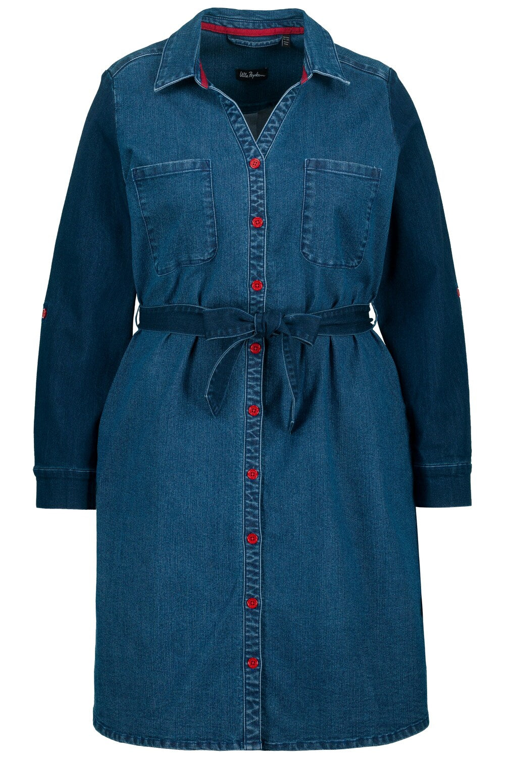 Ulla Popken shirt-dress, night blue