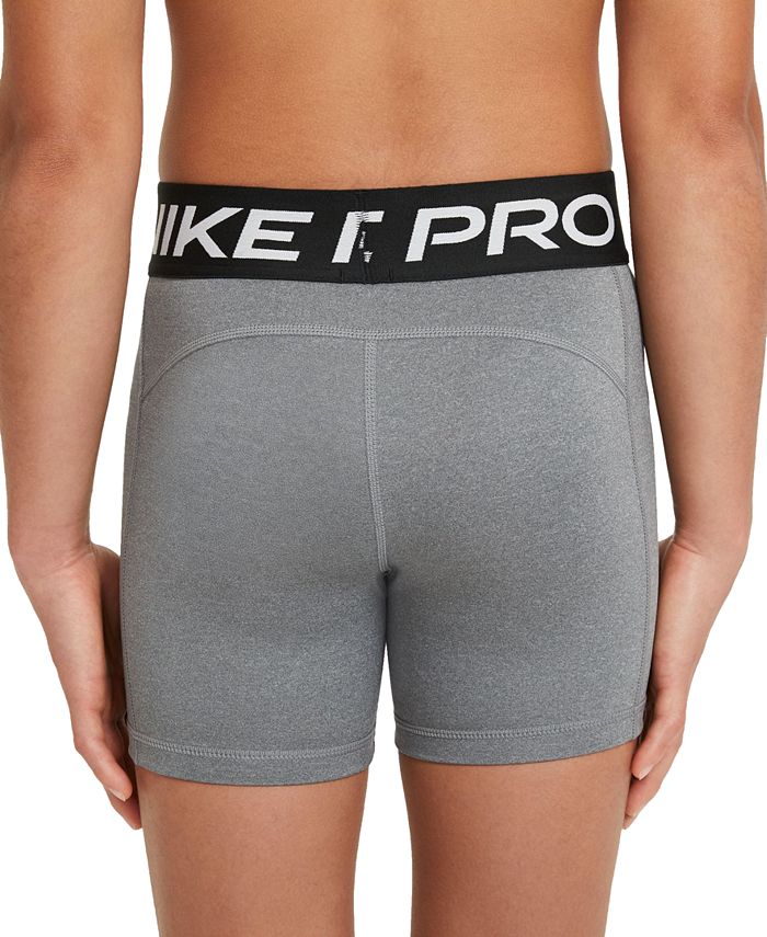 Nike Big Girls Pro Shorts 3" Gray