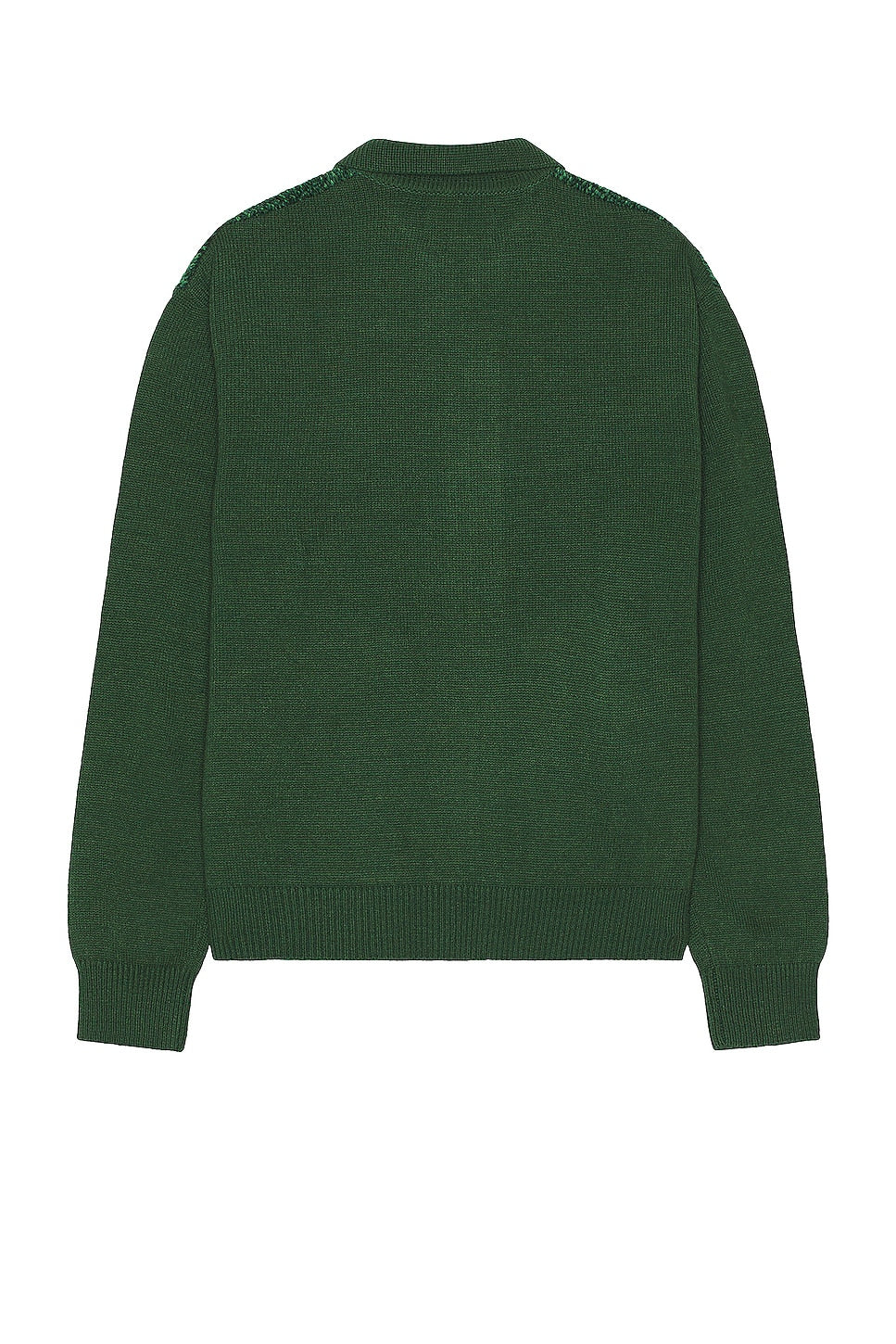 Thisisneverthat Velvet Knit Zip Polo Shirt, Green