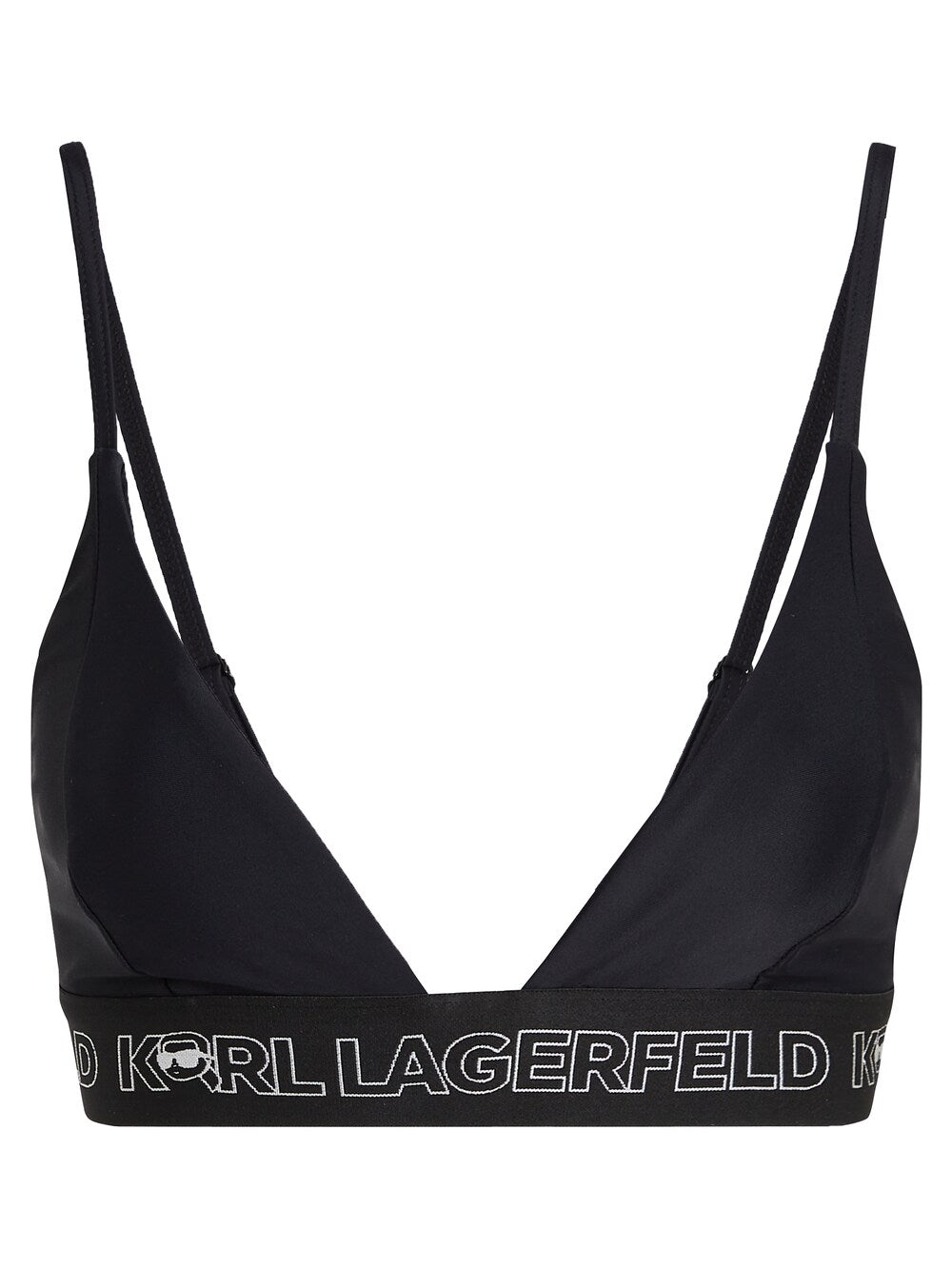 Karl Lagerfeld triangle bikini top, black