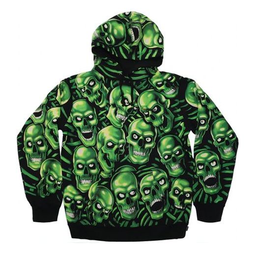 سويت شيرت Supreme SS18 Week1 Skull Pile Hooded Sweater باللون الأخضر