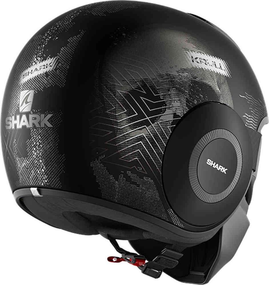 Street-Drak Krull Shark jet helmet, matte black/gray