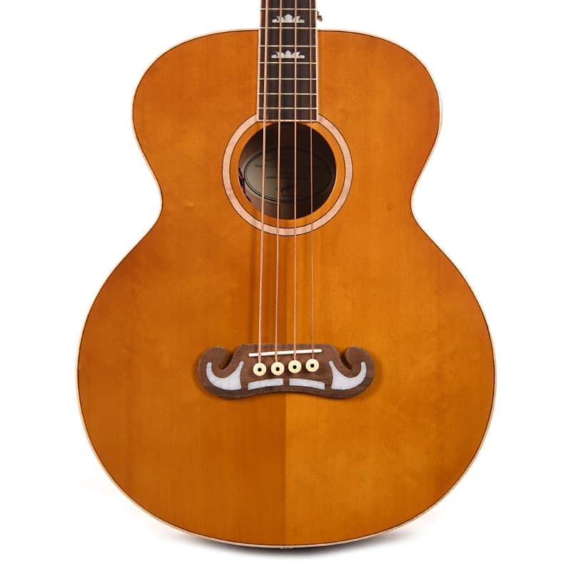 جيتار باس Epiphone - El Capitan J-200 Studio - جيتار باس أكوستيك - Fishman Sonitone، عتيق - لامع طبيعي عتيق