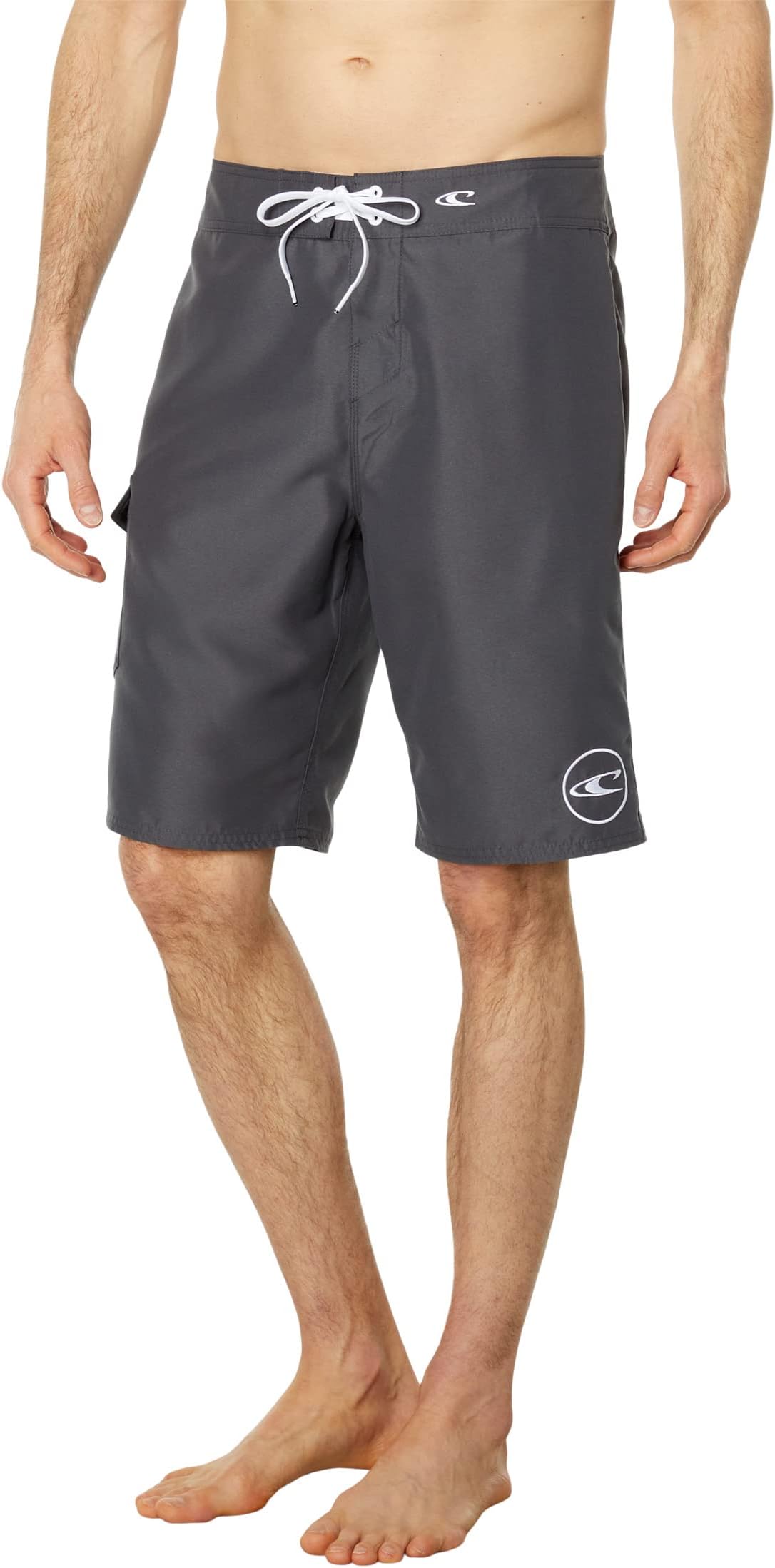 Santa Cruz Solid 2.0 O'Neill Board Shorts, Anthracite/White