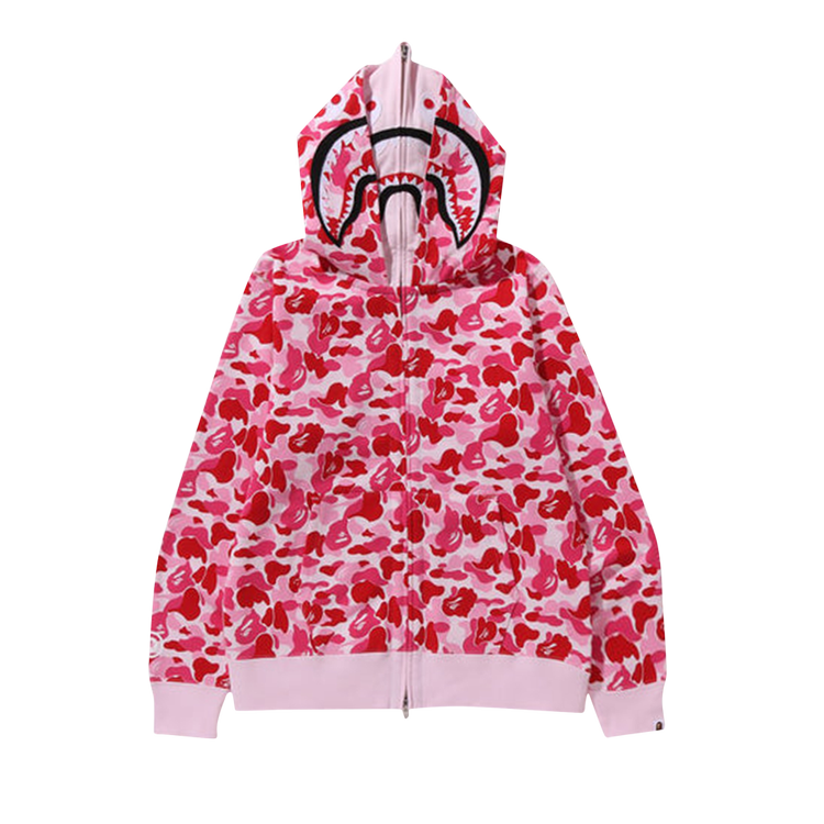 هودي BAPE ABC Camo Double Shark Full Zip 'Pink'، وردي