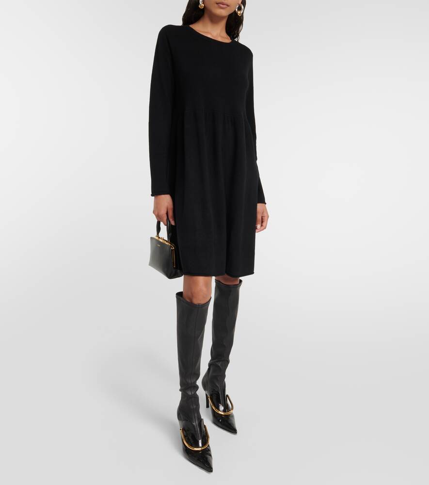 JARDIN DES ORANGERS wool and cashmere minidress, black