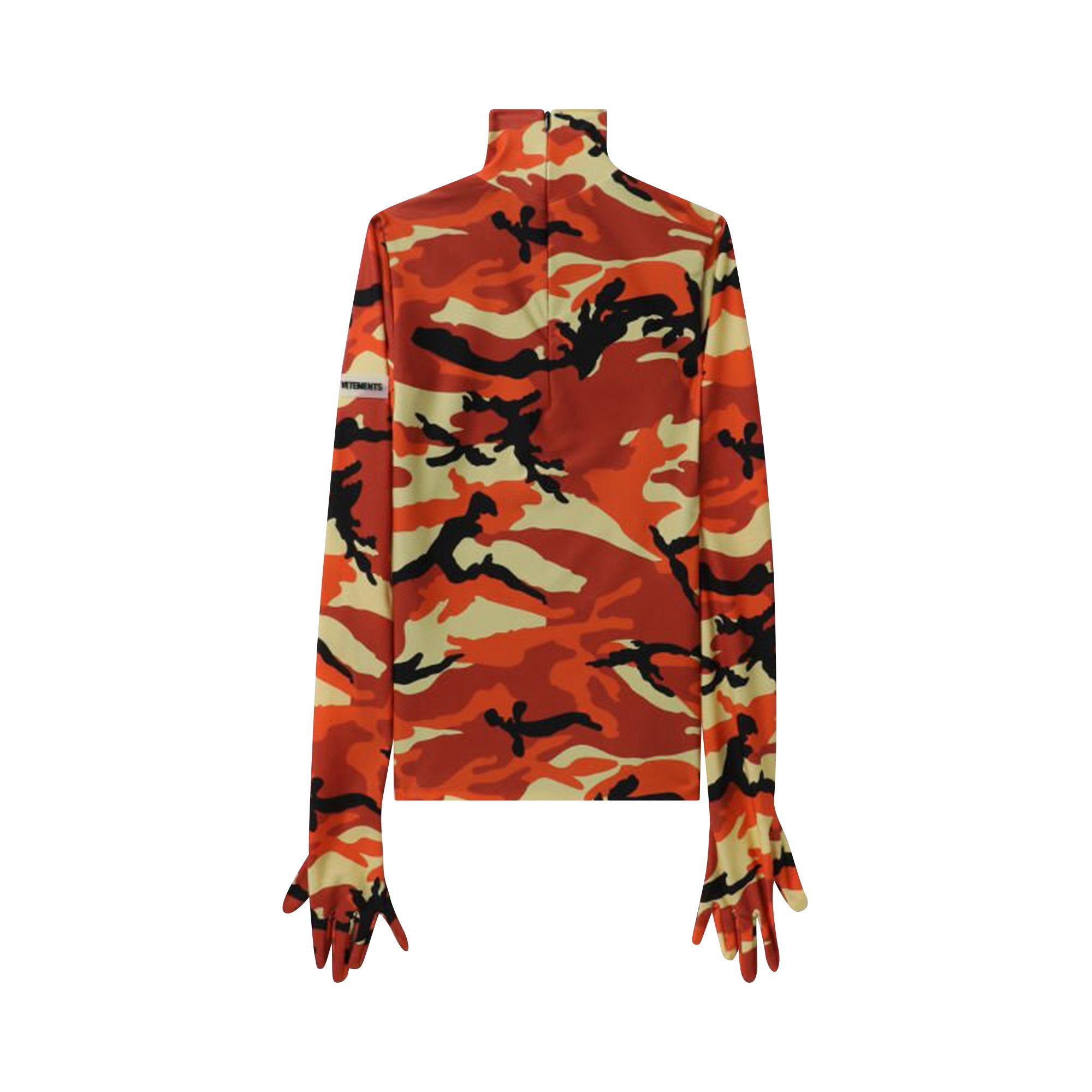 Vetements Camouflage Dress with Gloves, Orange