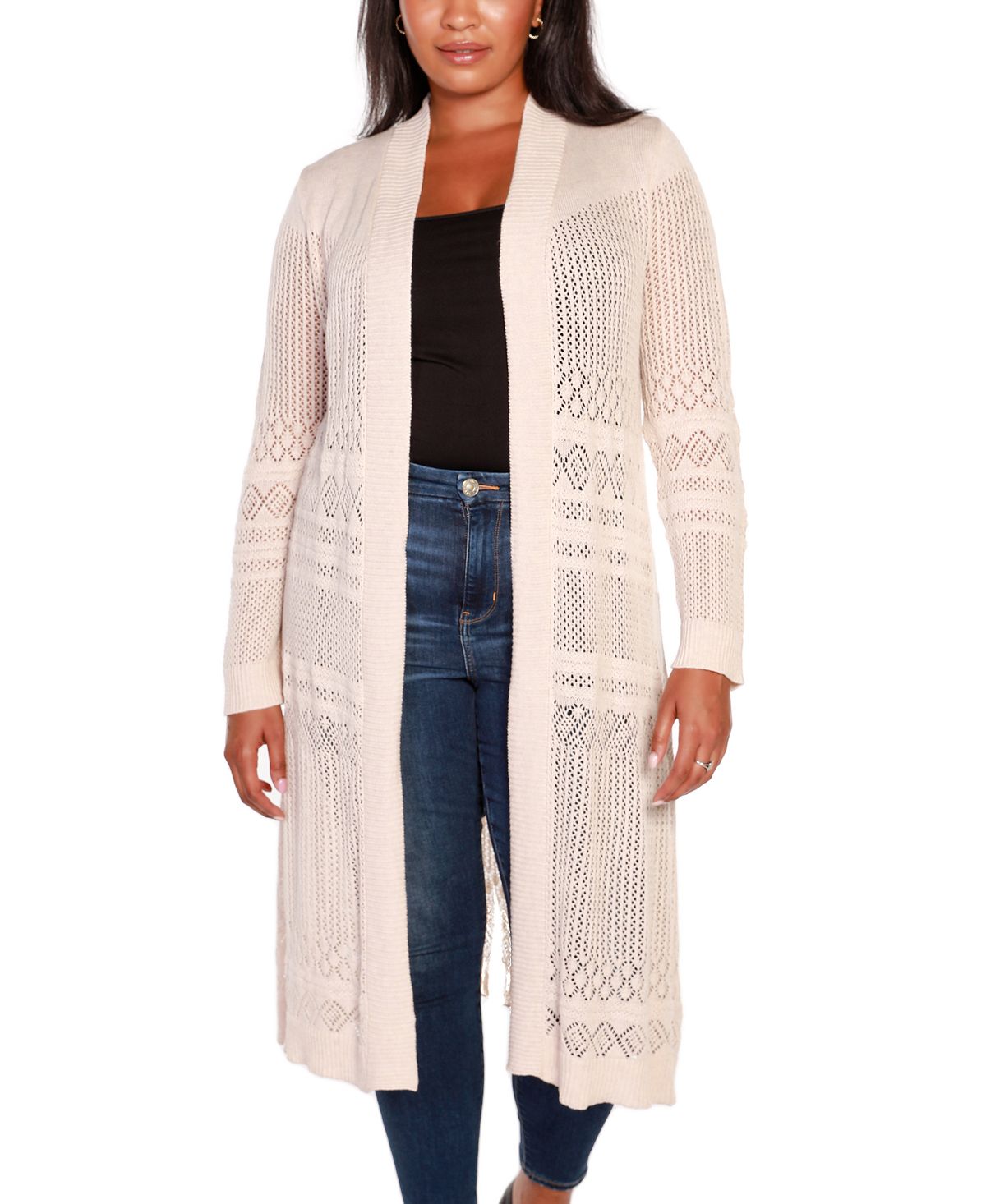 Plus Size Cardigan with Belldini Pointe Shoe Embroidery