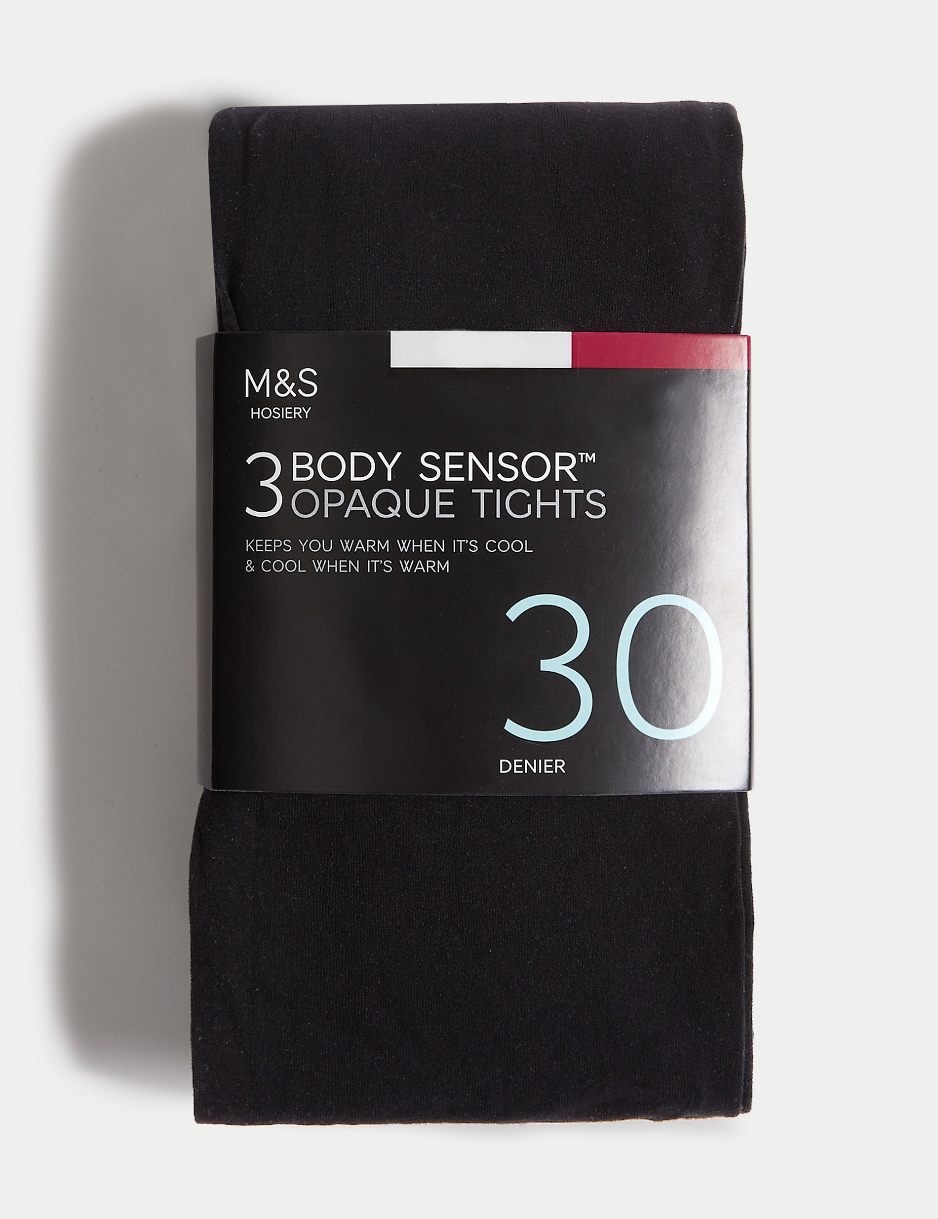 Body Sensor 30 denier tights, 3 pcs. Marks & Spencer, black