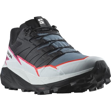 Salomon Women's Thundercross Trail Running Shoes, Black/Bering Sea/Pink Glo