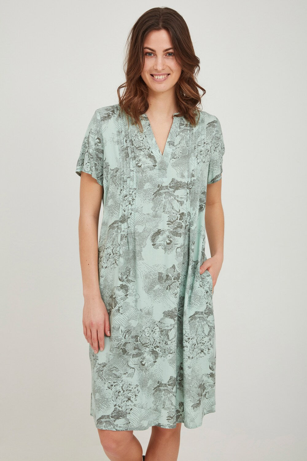 Summer dress Fransa, light blue/light green