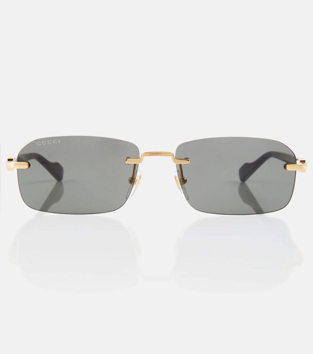 Gucci rectangular sunglasses, black