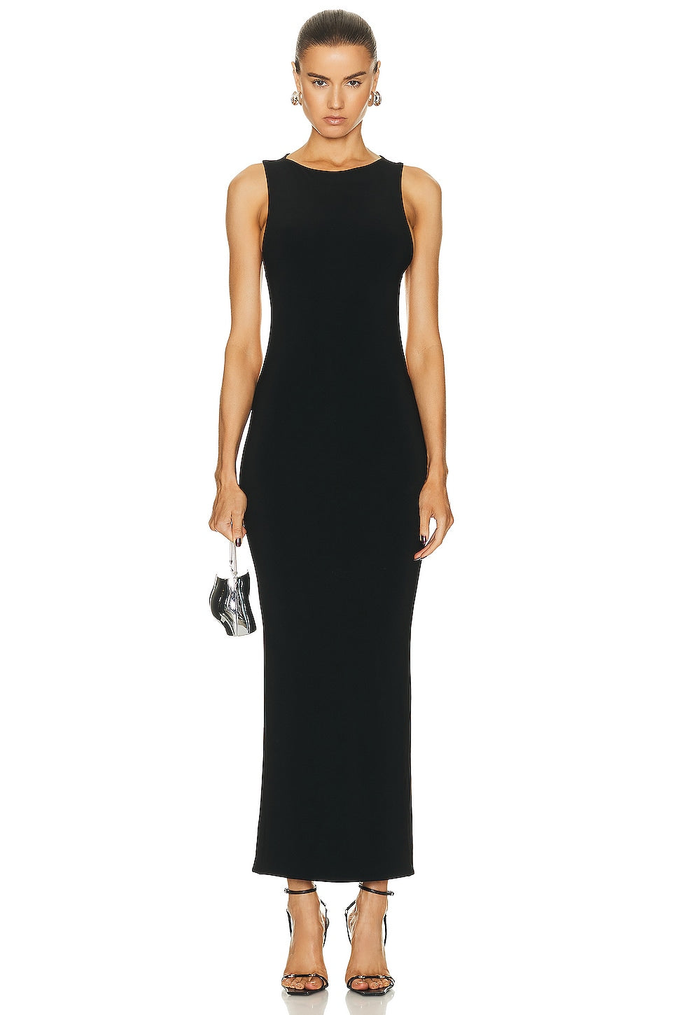 Maxi dress Grace Ling Open Back, black