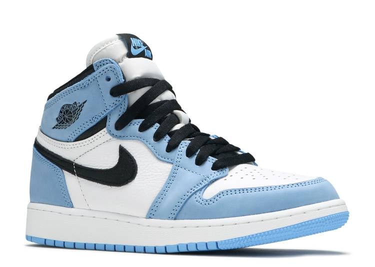 حذاء رياضي AIR JORDAN 1 RETRO HIGH OG GS 'UNIVERSITY BLUE'، أبيض