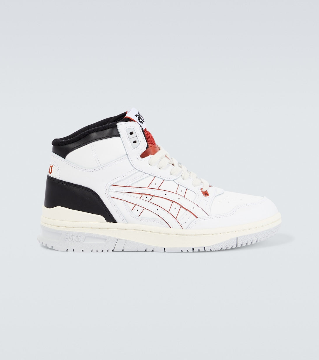 ex89 Asics leather high top sneakers, white