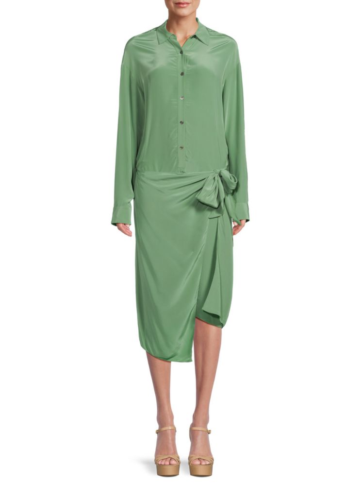 Sarong Theory Midi Shirtdress, Leaf