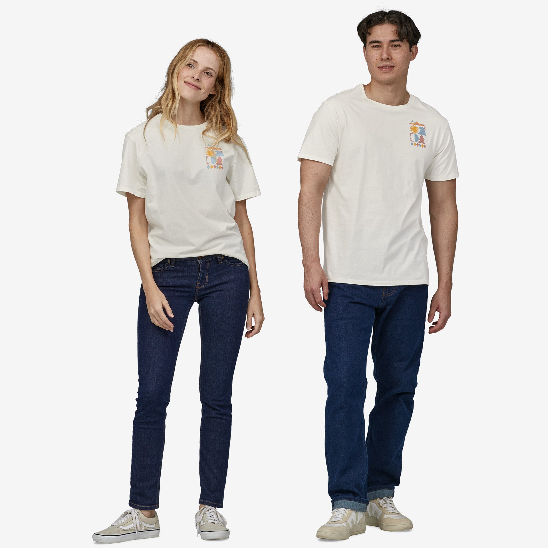 تي شيرت Spirited Seasons Patagonia Organic T-Shirt باللون الأزرق الداكن