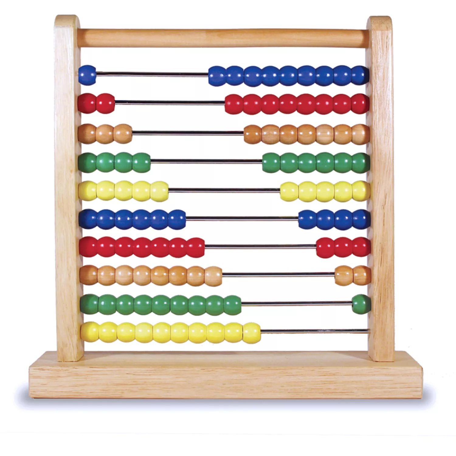 Melissa & Doug Abacus - classic wooden educational counting toy with 100 Melissa & Doug beads