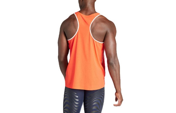 adidas Adizero Running Singlet Logo 'Bright Orange' Top, Orange