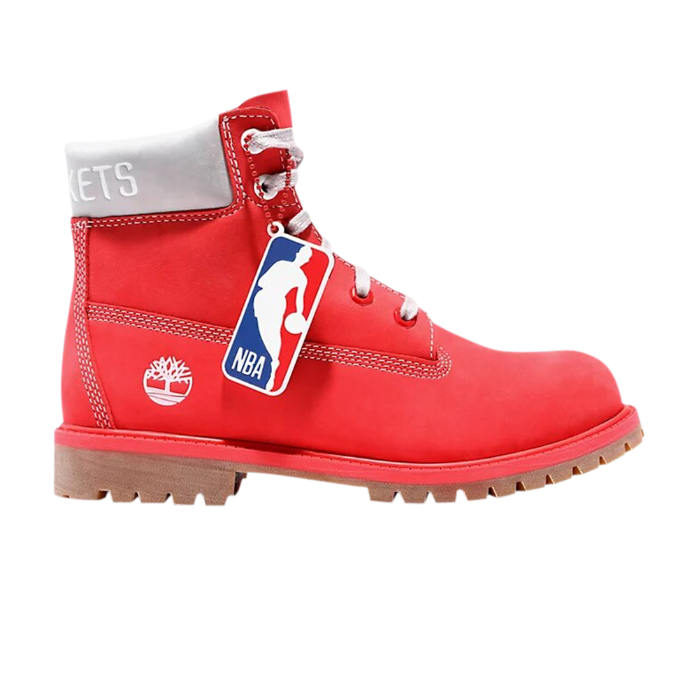 حذاء NBA x 7 Inch Classic Premium للصغار من Timberland، أحمر