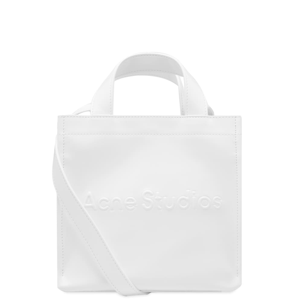 Acne Studios Logo Mini Tote Bag, White