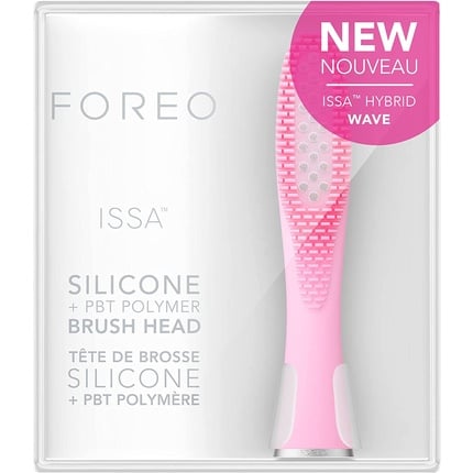 فرشاة FOREO ISSA Hybrid Wavy ذات رأس من السيليكون الطبي/PBT بشعيرات وردية لؤلؤية